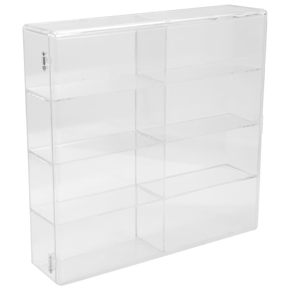 HERFIER 1:32 Scale Clear Acrylic Car Display Case with 8 Compartments