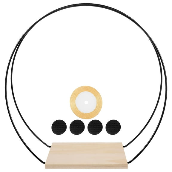 HERFIER 1 Set of Iron Floral Hoop Centerpiece with Base Desktop Iron Floral Hoop DIY Wedding Table Centerpiece 11.24x11.2x5.5in