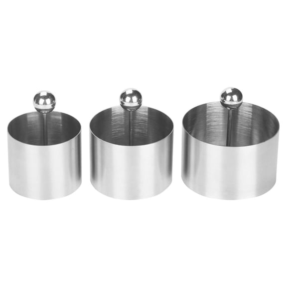 HERFIER 1 set of Stainless Steel Round Cold Dish Mold Dessert Cold Dish Shaper Kitchen Utensil Supply