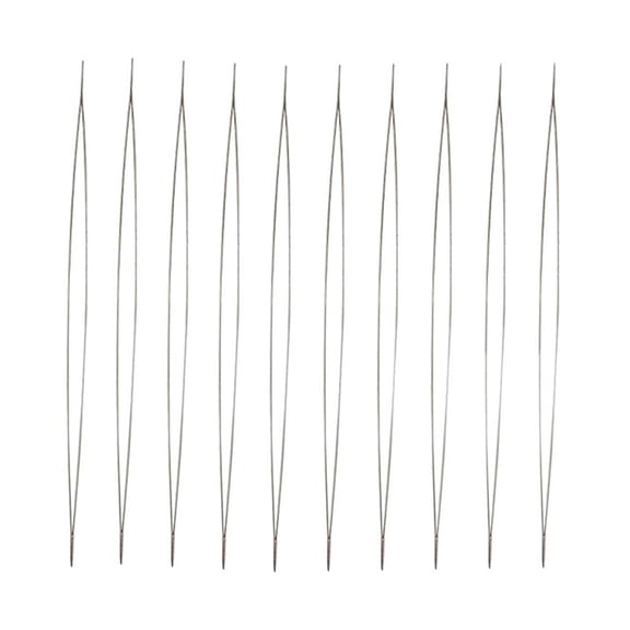HERFIER 10PCS Thread Sewing Needles Opening Big Eye Bead Needle Diy Hand Tool Stainless Steel Large Big Eye Collapsible Embroidery Beading Needles 2.99x0.02x0.02in