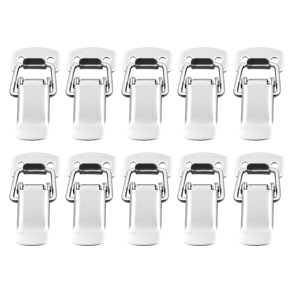HERFIER 10pcs Cabinet Box Locks Spring Loaded Latch Catch Toggle Hasps ...