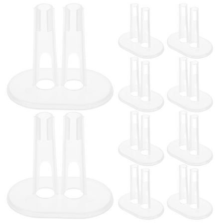 HERFIER 10pcs Plastic Doll Stand For Felting And Crochet Dolls Dolls Display Stand Holder Doll Display Base Support Clear Plastic Stand For Dolls