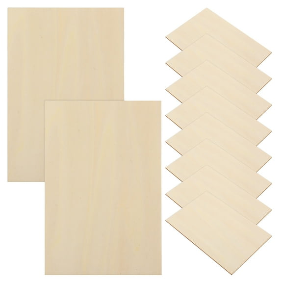 15Pcs Unfinished Wood Pieces Square Slices Boards DIY Planks for Crafts