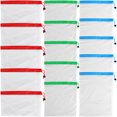 thumbnail image 1 of HERFIER 15pcs Reusable Produce Bags Mesh Bag Vegetable Bags Fruit and Vegetable Storage Bags, 1 of 8