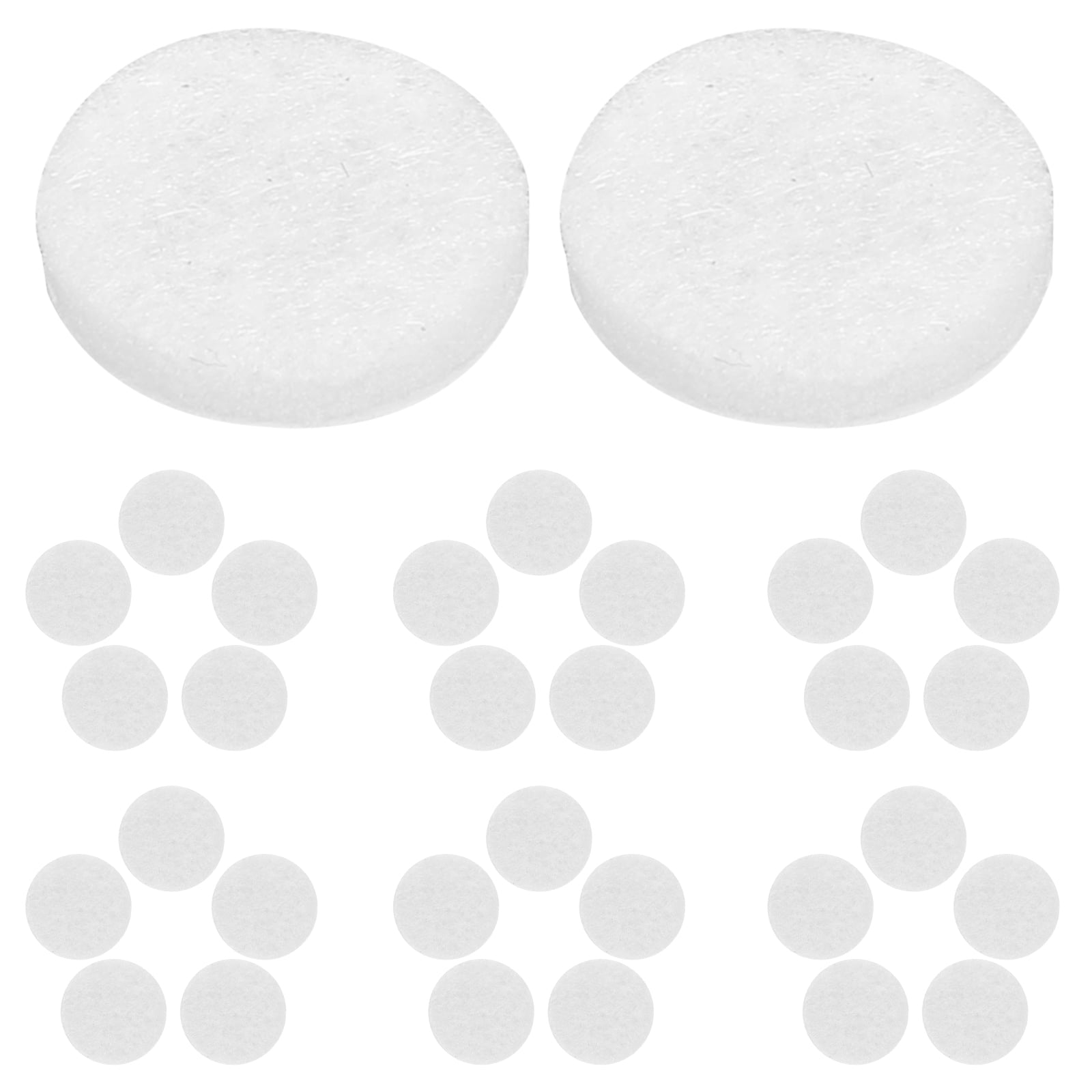 HERFIER 200 White Felt Furniture Pads - 12mm Round, Protects Floors ...