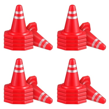 80pcs Mini Traffic Cones – Small Plastic Road Signs For Kids Educational Play, Sand Table & Traffic Scene Learning
