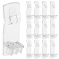 thumbnail image 1 of HERFIER 25 Clear Plastic Shelf Pegs Locking Clips Cabinet Home Improvement Transparent, 1 of 8