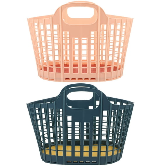 HERFIER 2-Pack Multi-Function Kitchen Fruit and Vegetable Storage Baskets, Home Organizer, 12.18x8.06x0.39 inches