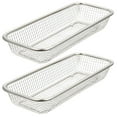 thumbnail image 1 of HERFIER 2pcs Dishwasher Bowl Basket Stainless Steel Baking Basket Small Storage Basket Dishwasher Storage Holder 12.18x5.11x2.16in, 1 of 9
