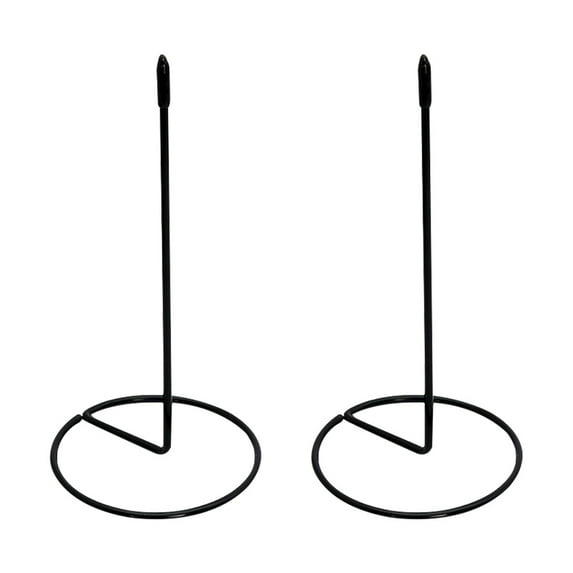 HERFIER 2pcs Stainless Steel Receipt Holders Check Holders Desktop Straight Rods (Black) 5.5x2.75x2.75in