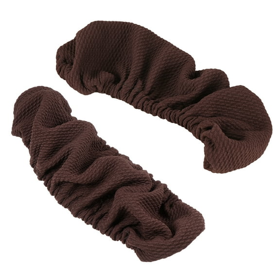 HERFIER 2pcs Thickened Office Computer Chair Armrest Protect Cover Elastic Band Chair Arm Rest Sleeves (Coffee) 8.65x1.57x0.39in
