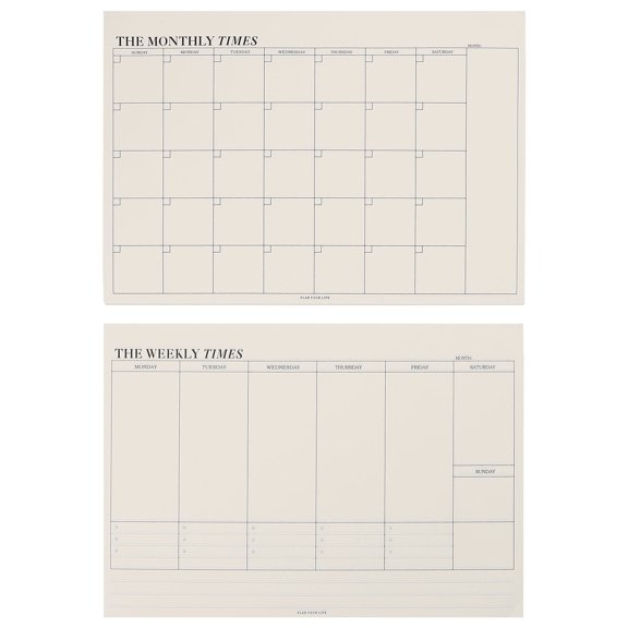 GETAJGHSD daily schedule planner Monthly Notepad Paper Scheduling Home Use 2pcs