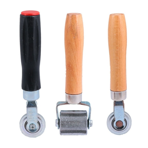 HERFIER 3 Pcs Durable Car Tire Repair Tool Set Universal Tire Filling Compacting Roller 6.88x1.97x1.38in