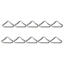 HERFIER 30 Pcs Silvery Triangle Rings Buckle V-rings for Trampoline Replacement Parts 1.77x1.02x0.18in