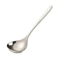 thumbnail image 1 of HERFIER 304 Stainless Steel Soup Spoon Hot Pot Spoon Long Handle Sauce Spoon Home Kitchen Cutlery (Silver, 17.5cm) 7.86x2.16x0.79in, 1 of 8