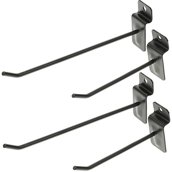 HERFIER 30Pcs Slatwall Hooks Garage Slatwall Accessories Slat Wall Hanging Hooks Hangers 5.9x1.97x0.9in