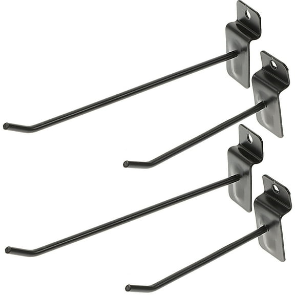 HERFIER 30Pcs Slatwall Hooks Garage Slatwall Accessories Slat Wall Hanging Hooks Hangers 5.9x1.97x0.9in