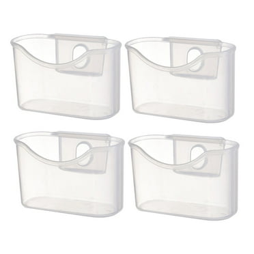 HERFIER 4Pcs Fridge Hanging Box Plastic Refrigerator Organizer Seasoning Packet Holder 2.4x1.49x1.34in