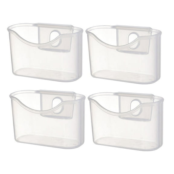 HERFIER 4Pcs Fridge Hanging Box Plastic Refrigerator Organizer Seasoning Packet Holder 2.4x1.49x1.34in