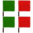 thumbnail image 1 of HERFIER 4Pcs Referee Flags for Sports Training & Competition, Red/Green, 1 of 8