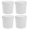 thumbnail image 1 of HERFIER 4pcs Bucket With Lid Empty Paint Bucket 1-liter Portable Paint Bucket With Handle 4.72x4.6x4.6in, 1 of 8