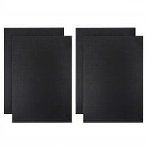 HERFIER 4pcs Cross-Stitch Embroidered Plain Cloth Handmade Needlework Aida Fabric for DIY Use Black (Black） 17.69x11.79x0.08in
