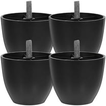 HERFIER 4pcs Furniture Replacement Foot Table Screw Leg Foot Sofa Foot Chair Foot for Cabinet 3.34x2.95x2.95in