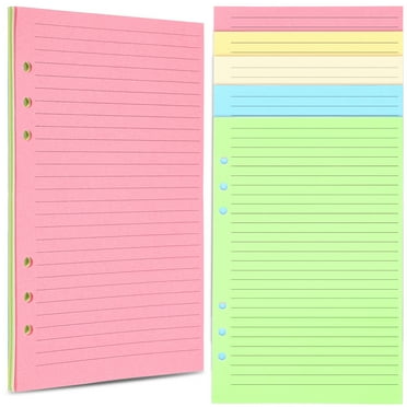HERFIER 50Pcs A5 Filler Paper Planner Refill Paper Loose Leaf Binder Paper Planner Note Book Filler Paper 8.25x5.58x0.28in