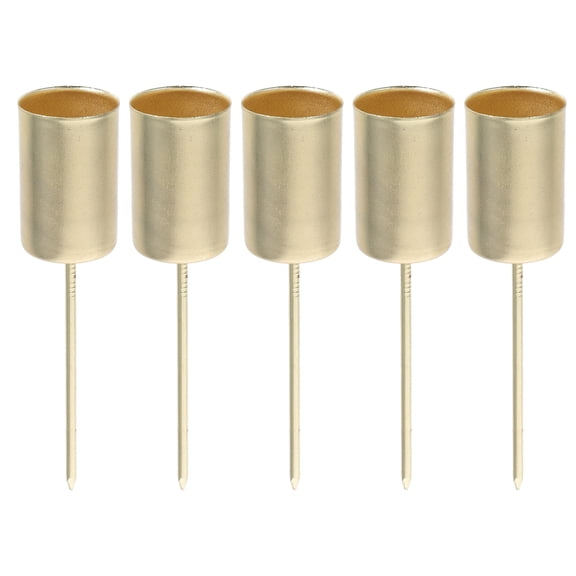 HERFIER 5Pcs Christmas Candle Holder Candle Container Festival Candle Holder Christmas Candle Cup Insert 4.32x0.98x0.98in