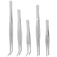 thumbnail image 1 of HERFIER 5pcs Stainless Steel Tweezers Succulent Gardening DIY Tool Gardening Accessory 9.83x0.47x0.47in, 1 of 8