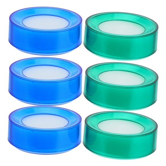 HERFIER 6Pcs Sponge Cup Wet Hand Fingertip Moistener Sponge Finger Wetted Tool for Counting Cash (Random Color) 2.67x2.67x0.98in