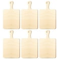 thumbnail image 1 of HERFIER 6Pcs Unfinished Mini Wooden Cutting Board with Handle for DIY Crafts, 1 of 6