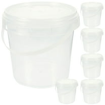 HERFIER 6pcs Mini Transparent Food Storage Buckets Plastic Containers