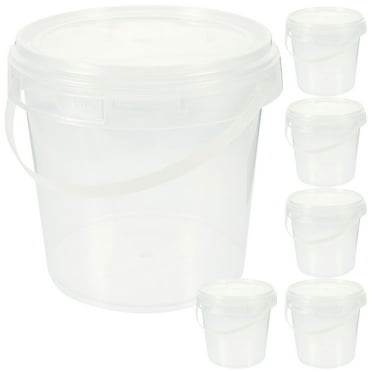 HERFIER 6pcs Mini Transparent Food Storage Buckets Plastic Containers