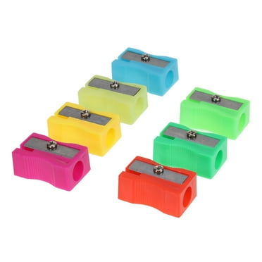 HERFIER 72pcs Handheld Plastic Pencil Sharpener Mini Manual Colorful Pencil Sharpener(Random Color) 0.98x0.59x0.59in