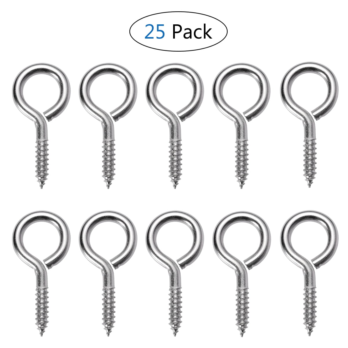 GETAJGHSD Eye Screw Hooks Screw Eye Pin Silver 25Pcs For Crafting ...