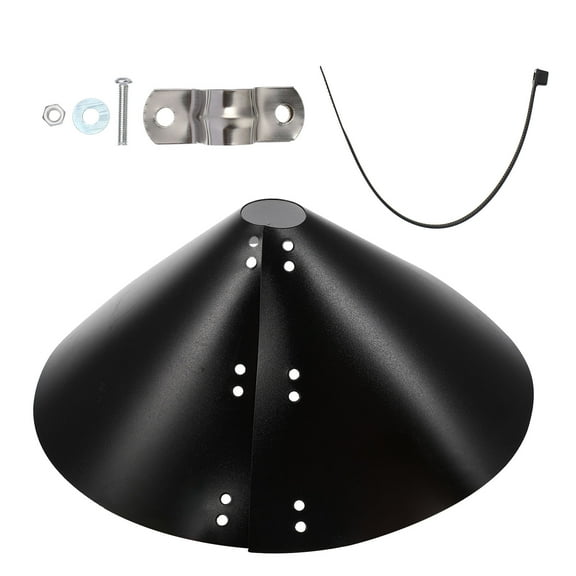 HERFIER Baffle for Bird Feeder Outdoor 12in Black