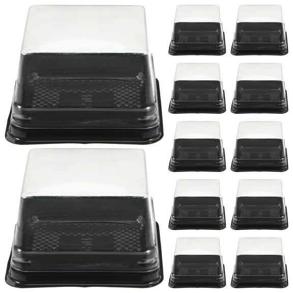 GETAJGHSD Plastic Mini Cake Boxes Cake 1 Set 100Pcs 2.8x2.8x1.6in