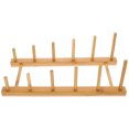thumbnail image 1 of GETAJGHSD Bamboo Storage Rack Khaki Kitchen Plate Holder For Households 1Pack 11.8X7.5X4.5In, 1 of 9