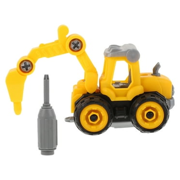 HERFIER DIY Steel Excavator Dump Truck Toy for Kids