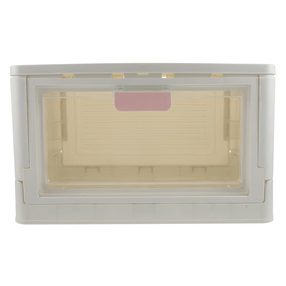 HERFIER Foldable Stackable Pink Storage Bins for Home Office School Supplies