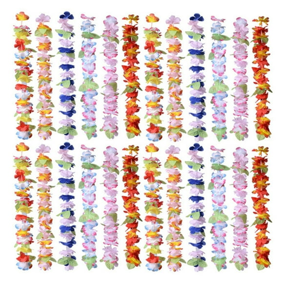 GETAJGHSD Hawaiian Lei Set Assorted Color 24Pcs 105x6cm
