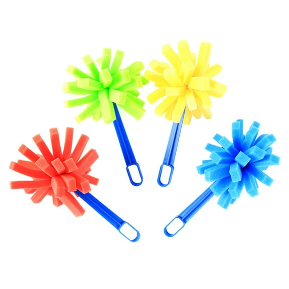 HERFIER Kids Painting Sponge Brushes Foam Tools - Pack of 8 (Mixed Color)