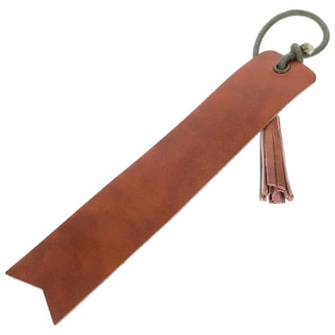 HERFIER Leather Bookmark Leather Page Marker Blank DIY Bookmark Book Lovers Readers Writers Accessory 7.07x1.57x0.2in