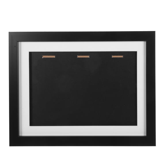 HERFIER Medal Display Case Shadow Box Frame with Photo Frame, Medal Storage Box 12.97x9.63x1.18in for Collectibles