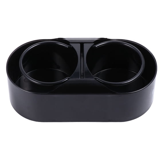HERFIER Multi-function Car Double-Cup Holder Automobile Water Drink Rack (Black) 6.17x3.07x1.77in