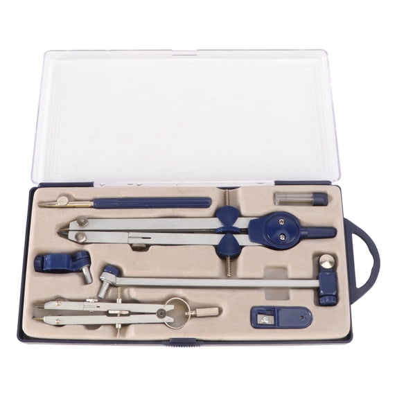 HERFIER Professional Compass Set Precision Drafting Drawing Compass for Students Office Worker 6.68x1.18x0.39in