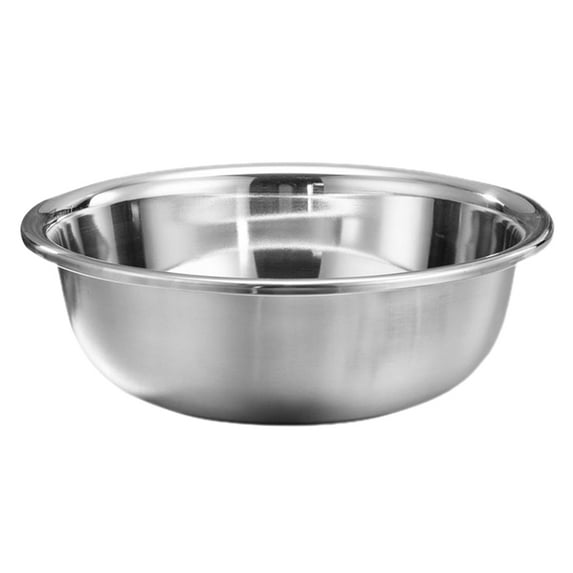 HERFIER Stainless Steel Basin Kitchen Vegetable Washing Basin Large Metal Basin Kitchen Mixing Basin (28cm) 11x11x3.54in