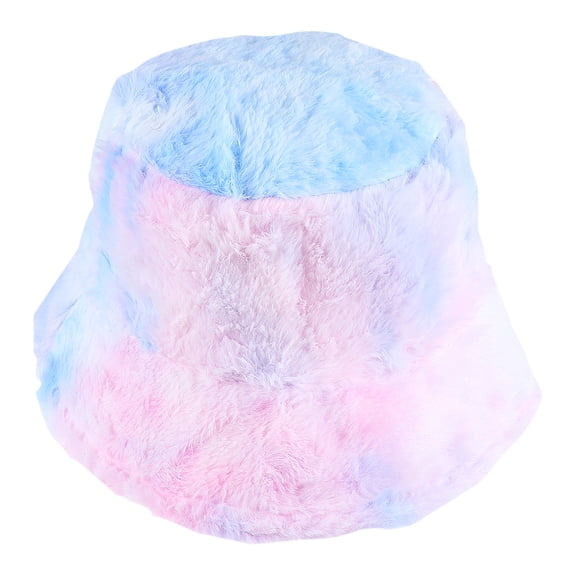 HERFIER Winter Plush Bucket Hat Fisherman Cap for Teens (Blue)