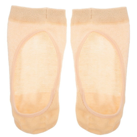 HERFIER Women's Peep Toe Cotton No Show Socks Non Slip Yoga Liner